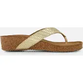 Lazamani Leia Tjoe Wedge Slippers Goud | Maat: 36