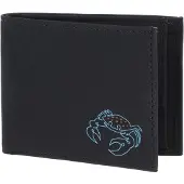 OXMOX portemonnee New Cryptan RFID Protect Pocketbörse Crab Print Cyan Black zwart