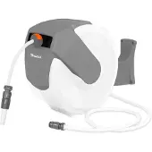 Bradas Wandslangenbox White Line – 1/2" – 20 m – Automatisch oprolbaar – 180° draaibaar – Inclusief slang en accessoires
