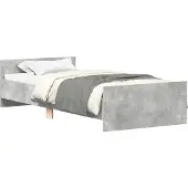 vidaXL Bedframe met hoofdeinde Betongrijs Bewerkt hout