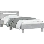 vidaXL Bedframe Betongrijs Bewerkt hout