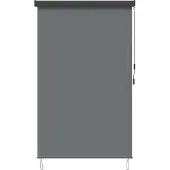 vidaXL Rolgordijn, grijs, 120 x 250 cm, stof en aluminium