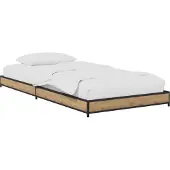 vidaXL Bedframe Artisanaal eiken 80 x 200 cm Bewerkt hout