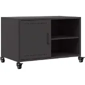 vidaXL Tv-meubel 68x39x43,5 cm staal zwart