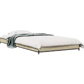 vidaXL Bedframe Sonoma Eiken 80 x 200 cm Bewerkt hout