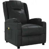 vidaXL Massagestoel kunstleer zwart