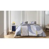 Kardol Dekbedovertrek Archi Blue Grey Katoensatijn-200 x 200 / 220 cm | 2-Persoons
