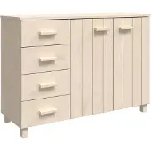 vidaXL Dressoir HAMAR 113x40x80 cm massief grenenhout honingbruin