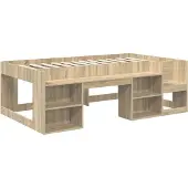 vidaXL Kinderbedframe met opbergruimte Sonoma Eiken 98,5 x 200 cm