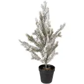 Clayre & Eef Mini Kunstkerstboom 20x20x60 cm Wit Kunststof