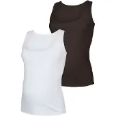 Vero moda Maternity Top 'Million' bruin / wit