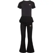 Adidas Set 'SLIM KNITTED TEE LEGGINGS' crème / zwart / wit