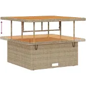 vidaXL Tuinbank Set 11 st 11-Aantal zitplaatsen Beige en Crème