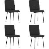 vidaXL Eetkamerstoelen 4 st kunstleer zwart