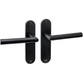 Intersteel Deurkruk Jura basic op schild ovaal 185x41mm blind mat zwart