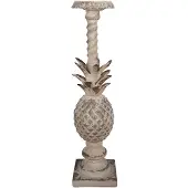 Clayre & Eef Kandelaar 13x13x50 cm Beige Keramisch materiaal