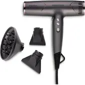 Medion HD2 haardroger (ionische technologie, 1.500 watt, veelzijdige opzetstukken voor diffuser en stylingmondstukken, duurzame BLDC motor, zelfreinigende functie, lang netsnoer) grijs