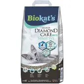 Biokat's 2x Kattenbakvulling Diamond Care Sensitive 6 liter