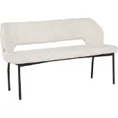 MUST Living Bloom eetkamerbank polyester bouclé naturel 190cm
