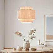 LumenXL Hanglamp Tressa met stoffen kap - beige