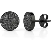 LGT JWLS Stud Oorbellen - 6mm Mat Zwart