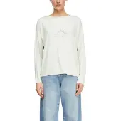 Comma Shirt lichtgrijs / zilver