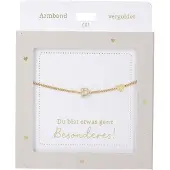 Depesche armband goud met D-hanger en hartje - vriendschapssieraad.