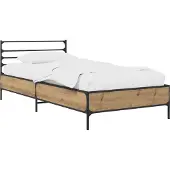 vidaXL Bedframe Artisanaal eiken 80 x 200 cm Bewerkt hout