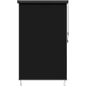vidaXL Rolgordijn Zwart 60 x 250 cm Stof en Aluminium