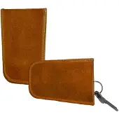 Boodz Leren Klok Sleuteletui Cognac