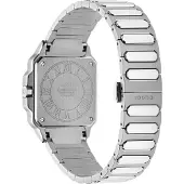 Gucci YA166504 G-Flat Zilveren Wijzerplaat Unisex Horloge