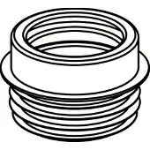 Wisa NKS Closetafvoermanchet L9cm Kunststof Wit 7000120205