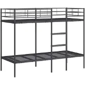 vidaXL Stapelbed zonder matras 80x200 cm staal zwart