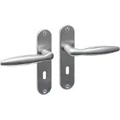 Intersteel deurklink Jupiter basic op ovaal schild 185x41mm SL56 rvs