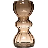 Hakbijl Glass Yves Swirl Buikvaas taupe Ø12xh25cm taupe Keramiek Vaas