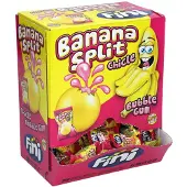 Fini - Banana Split Bubble Gum - 200 stuks