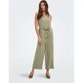 ONLY Onlsiesta Linnen Jumpsuit Dames Groen L/32