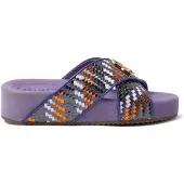 Lazamani Slippers Dames Paars Leer Maat 39