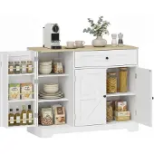 HOMCOM Buffetskast-MDF-100L x 40B x 81H cm-Wit