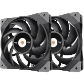 Thermaltake TOUGHFAN 12 - Gehäuselüfter - 120 mm (Packung mit 2) PC-ventilator Zwart
