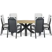 Lifestyle Garden Furniture Lifestyle Vivaro/Rockville 160 cm dining tuinset 7-delig