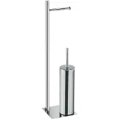Gedy Trilly Vrijstaande toiletpapier-/borstelhouder, vierkant, chroom