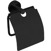 Kielle Oudee - Toiletrolhouder met deksel, mat zwart 40402034