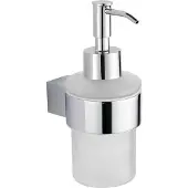 Kielle Vega - Zeepdispenser met houder, mat glas/chroom 40118030