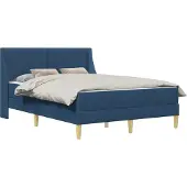 vidaXL Bedframe met matras met hoofdeinde Polyester