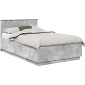 vidaXL Bedframe met hoofdeinde Betongrijs 120 x 190 cm Bewerkt hout