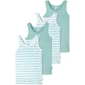Schiesser Onderhemd ' Fine Rib ' blauw / turquoise / mintgroen / wit