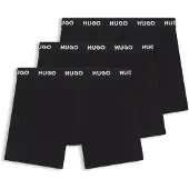 HUGO Boxershorts zwart / wit