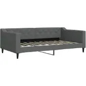 vidaXL Slaapbank 100x190 cm stof donkergrijs