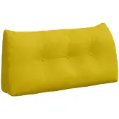 vidaXL Rugkussen Geel 100 x 24 x 50 cm Fluweel